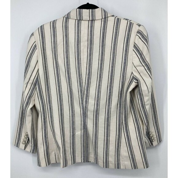 Ralph Lauren Blazer Jacket Size 12 Ivory Blue New - Picture 7 of 12